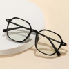 Personalized irregular glasses frame TR new polygonal decorative glasses 1115 myopia glasses frame anti-blue light flat glasses details Picture
